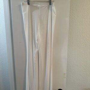 Sheer Mesh White Fable Pant Swim Suit Cover up